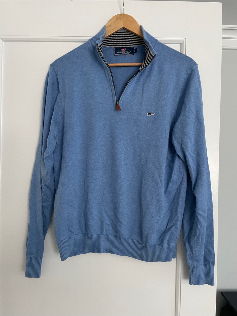 Vineyard Vines Men’s Sky Blue Half-Zip Sweater
